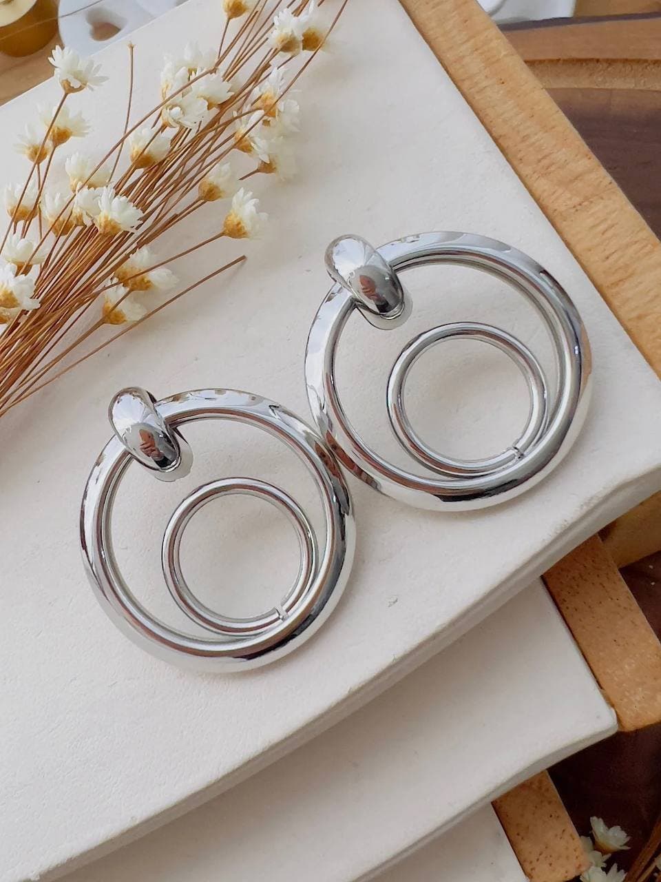 Brinco Círculos Prata