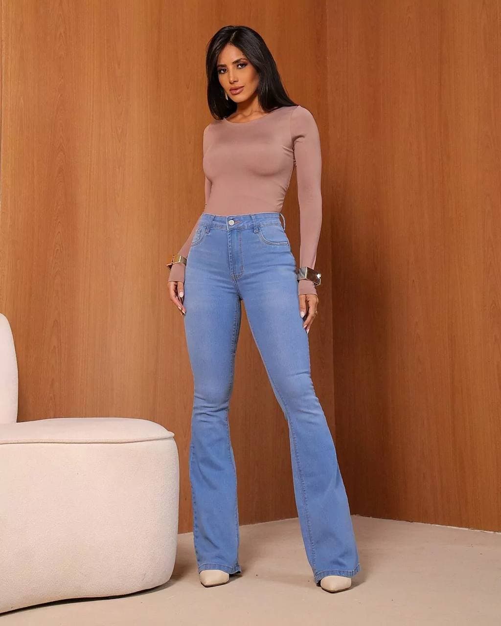 Calça Flare Carmen Jeans Azul