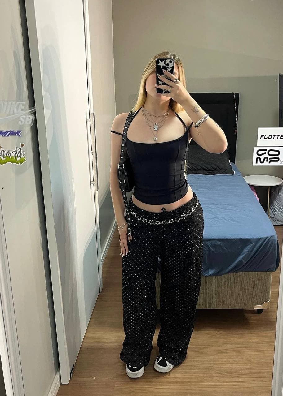 Regatinha Corset Poliamida Preta