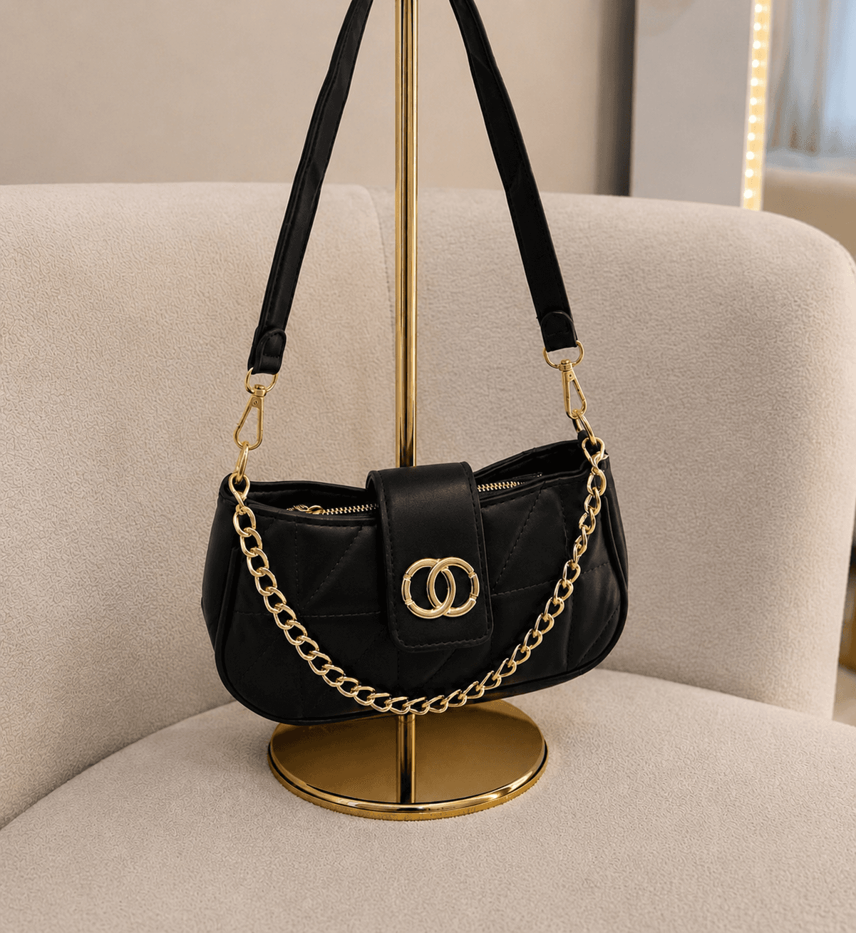 Bolsa 3 Alças Lis Preto