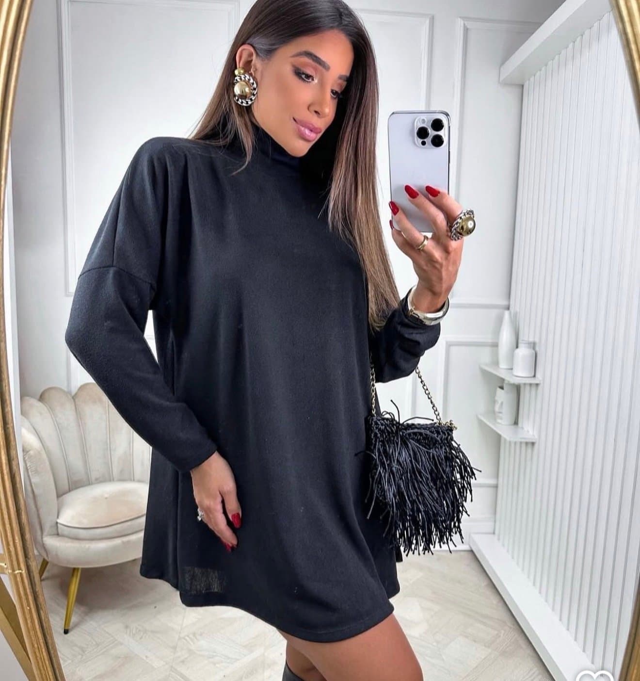 Vestido/poncho em Lanzinha