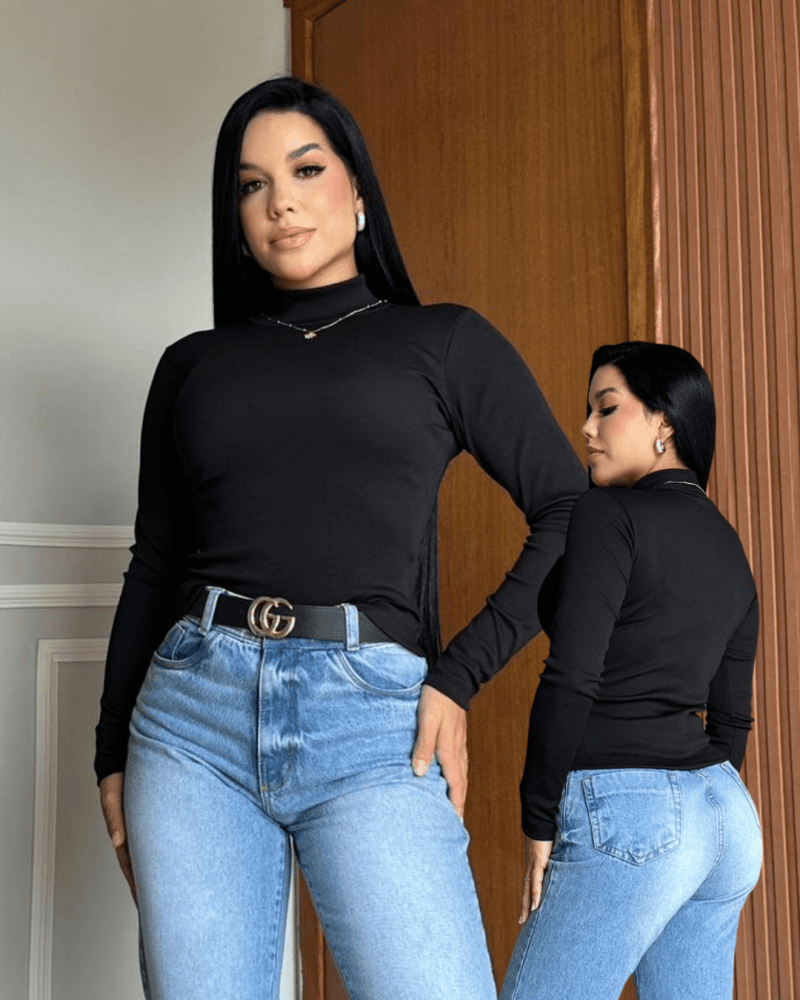 Blusa Canelada Térmica Peluciada Golinha