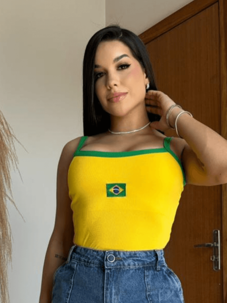 Cropped Canelado Brasil