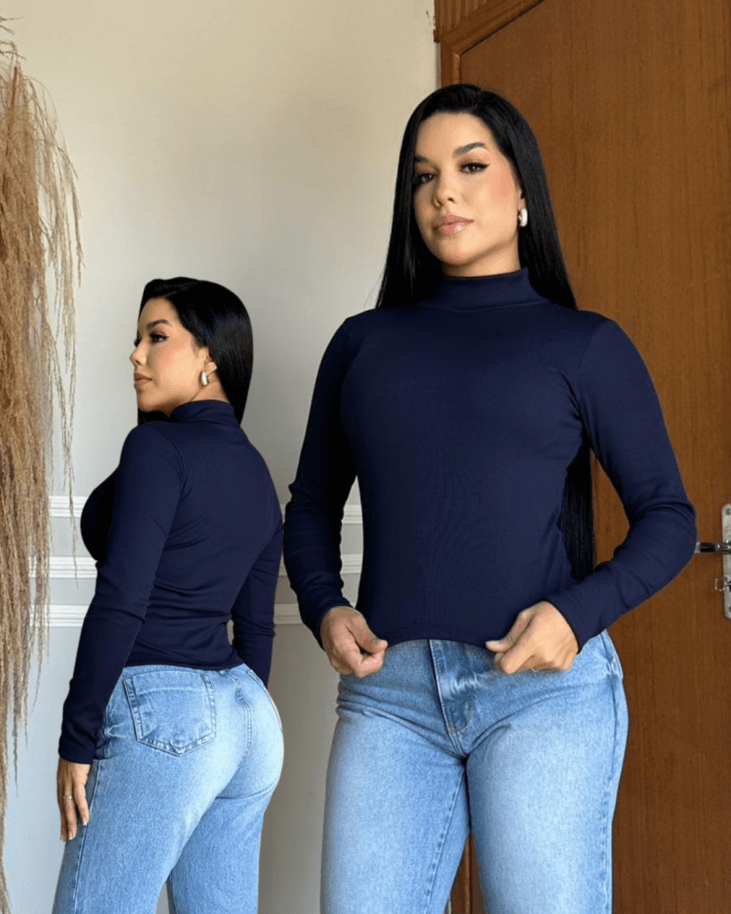 Blusa Canelada Térmica Peluciada Golinha