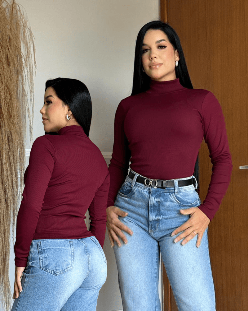 Blusa Canelada Térmica Peluciada Golinha