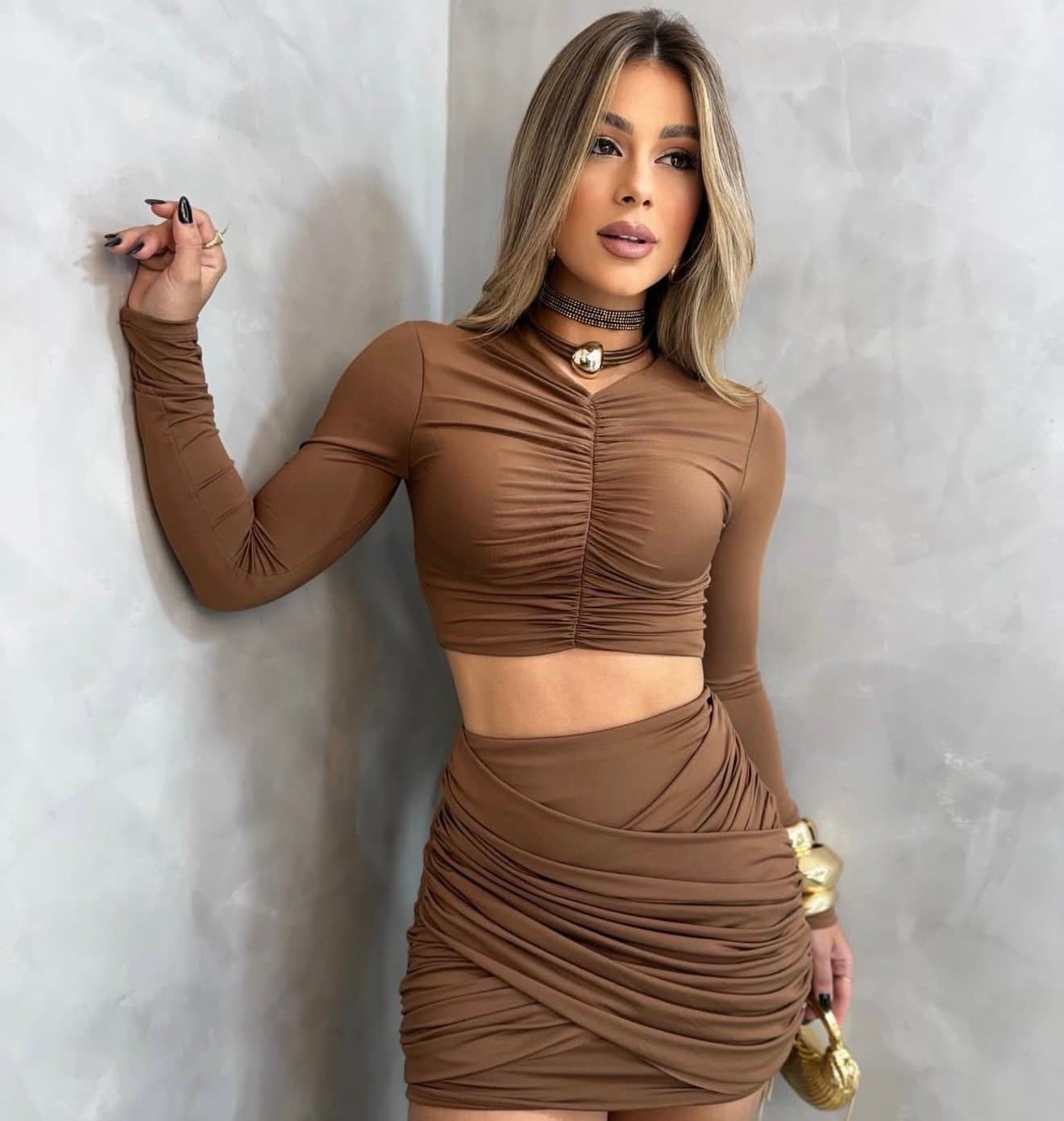 Conjunto Jamile Marrom