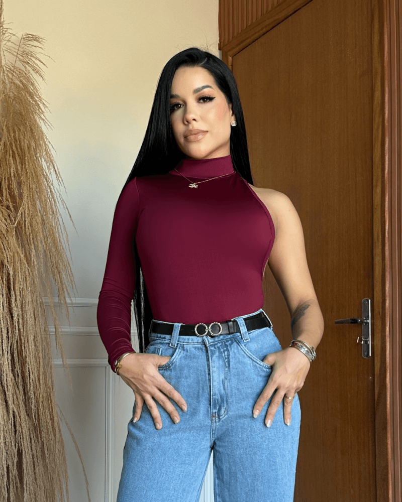 Body Manga Única Costas Abertas Milão