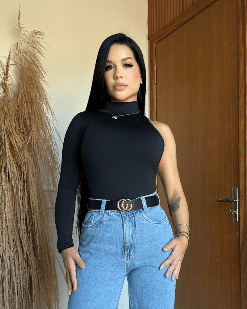 Body Manga Única Costas Abertas Milão