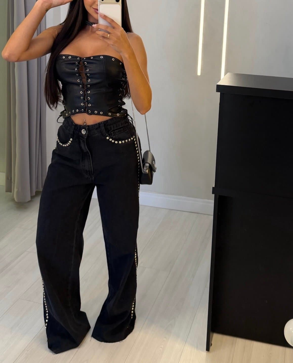Cropped Corset Courino Premium Luxo