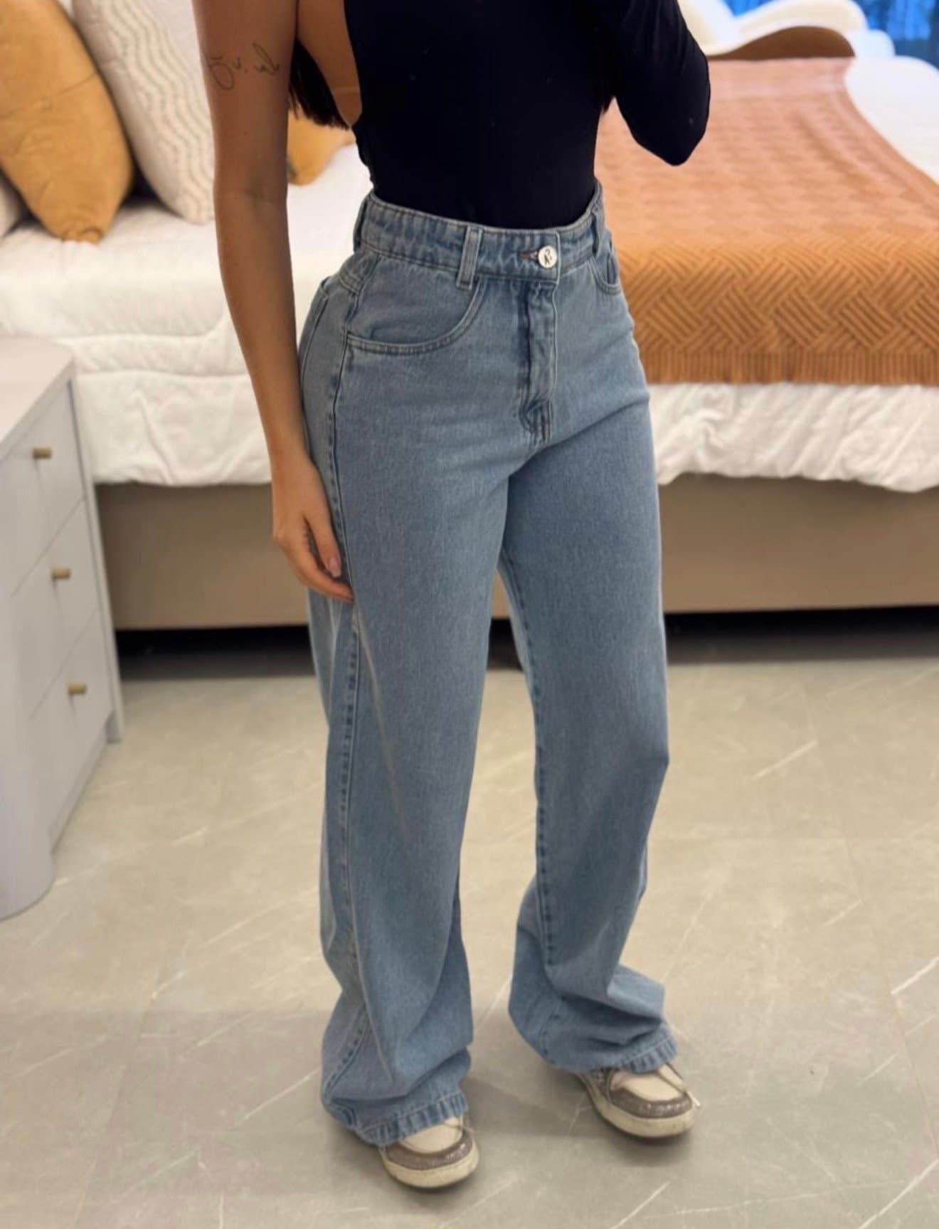 Calça Jeans Sensação Wide Leg Henny