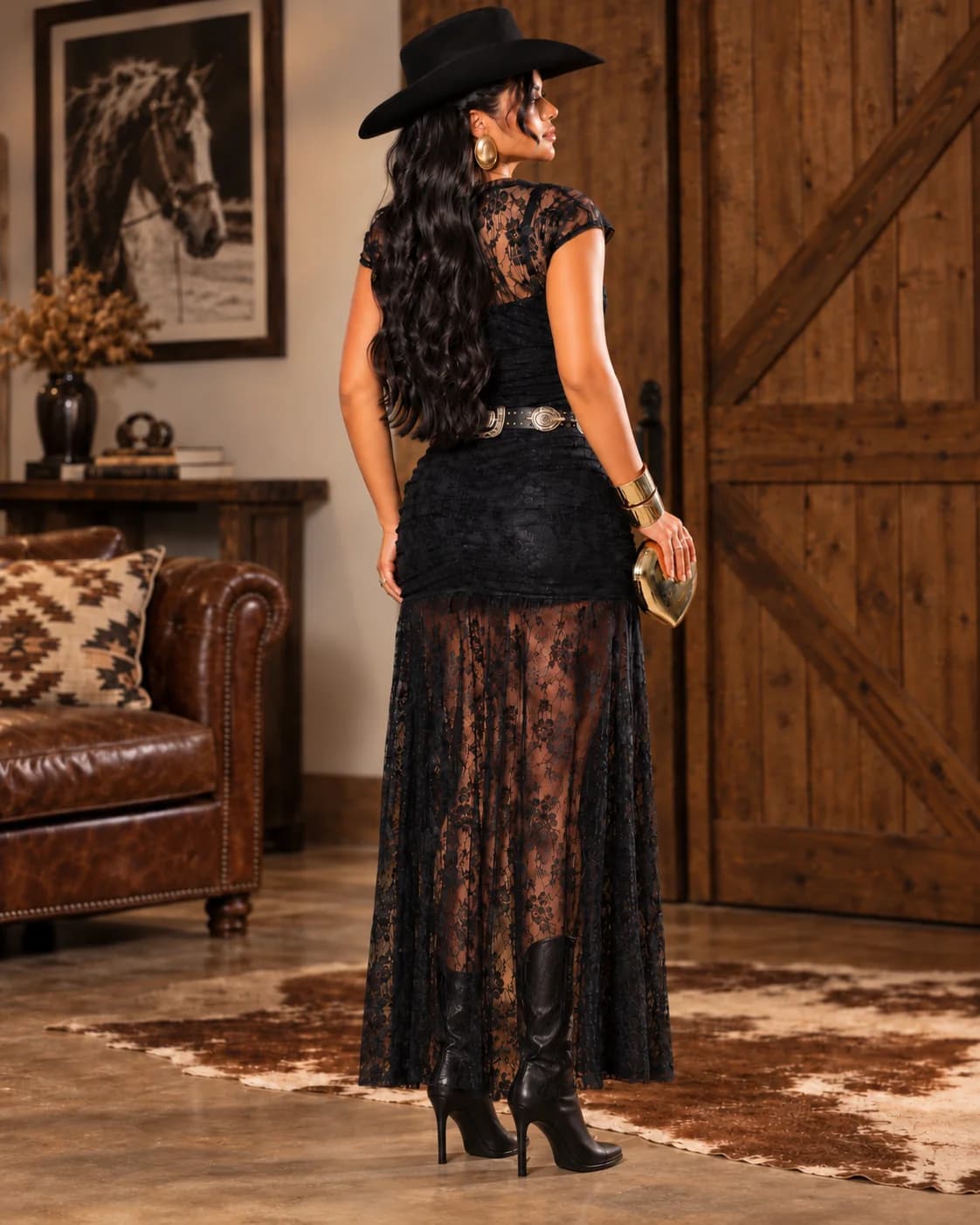 Vestido Longo Renda Sereia - Verena