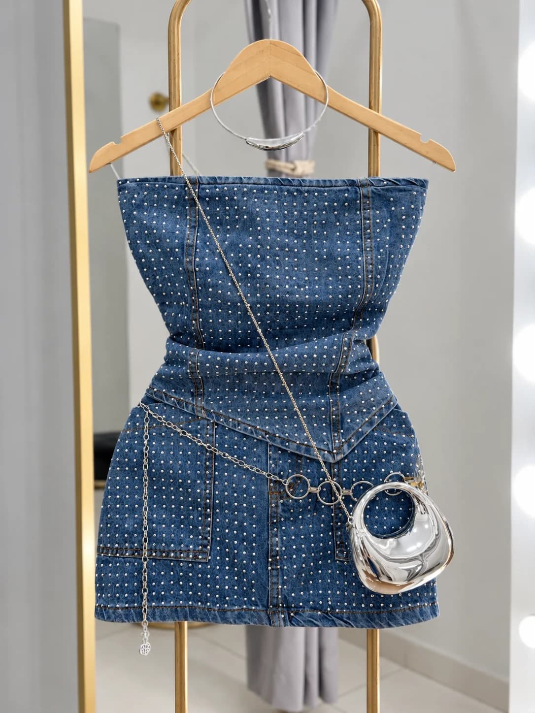 Conjunto Jeans com Strass Sabrina