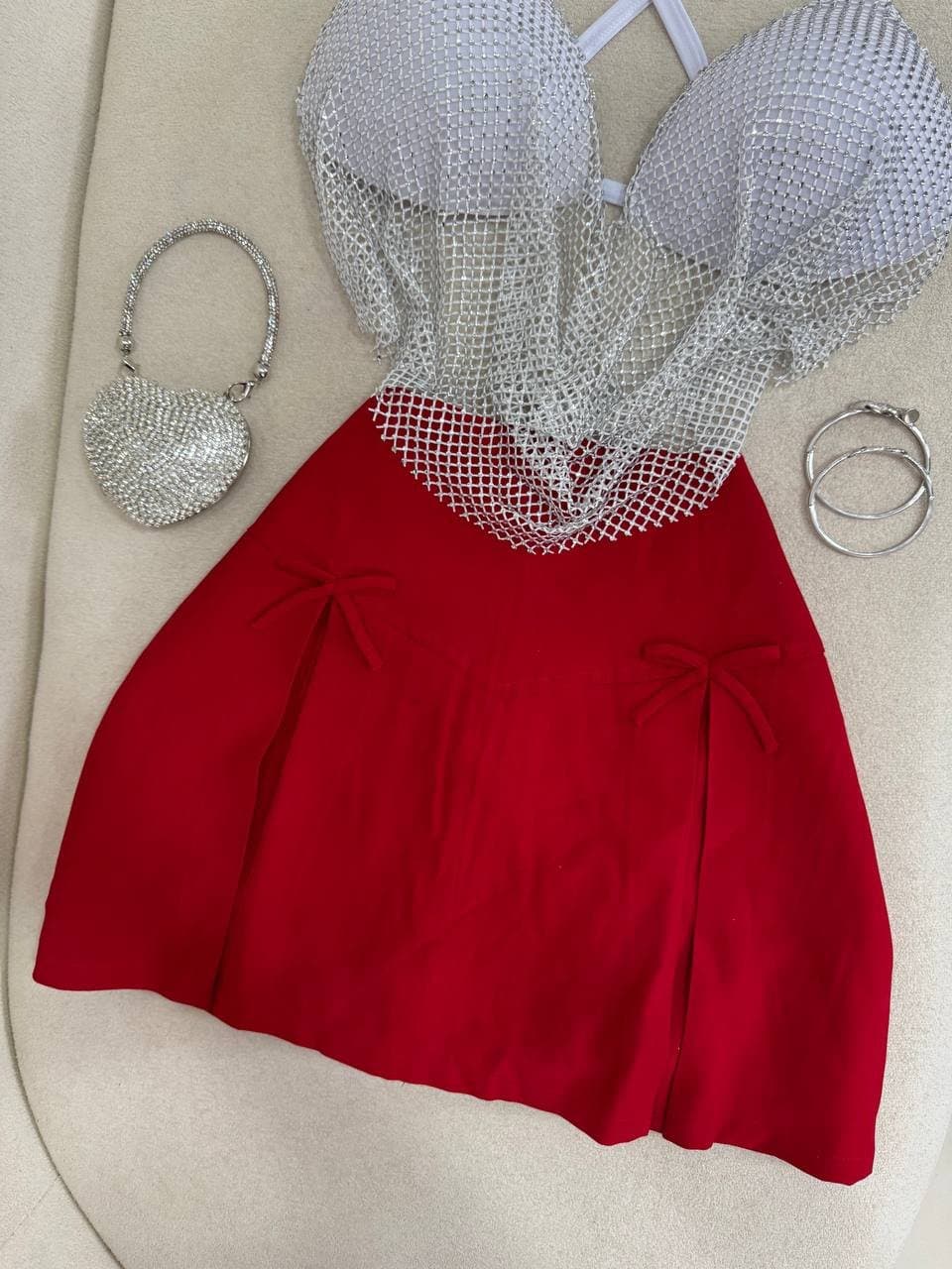 Saia/shorts Lacinho Vermelha