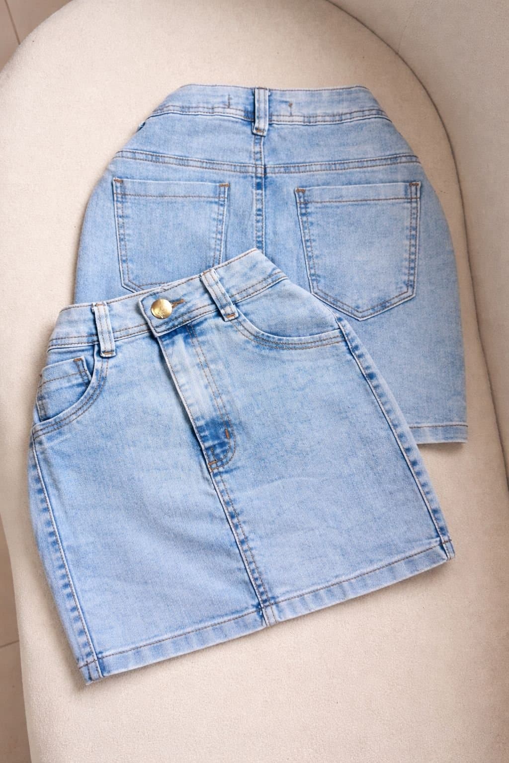 Saia Jeans com Lycra Victoria