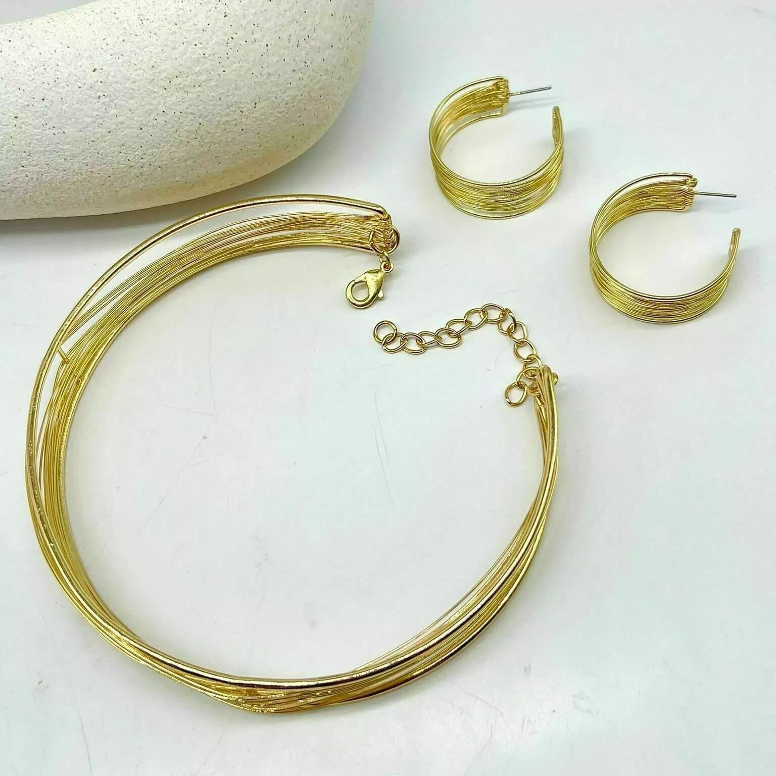 Conjunto de Colar Choker + Brinco Eliana