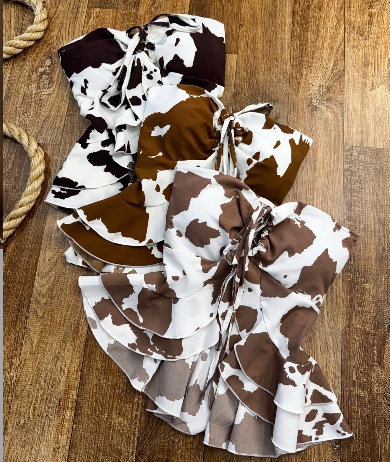 Bata Cow Print Várias Formas de Amarração