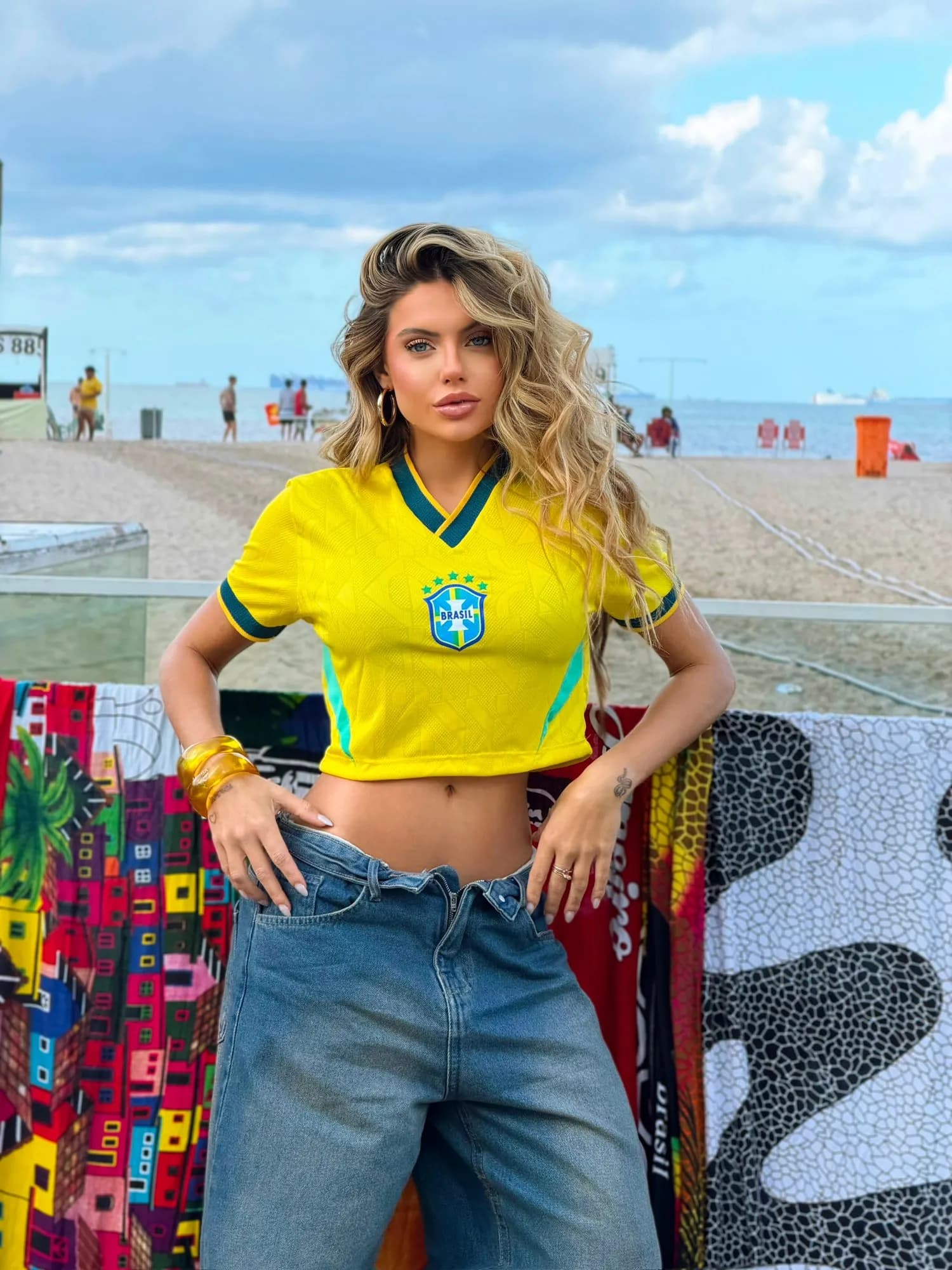 Cropped Camiseta Brasil