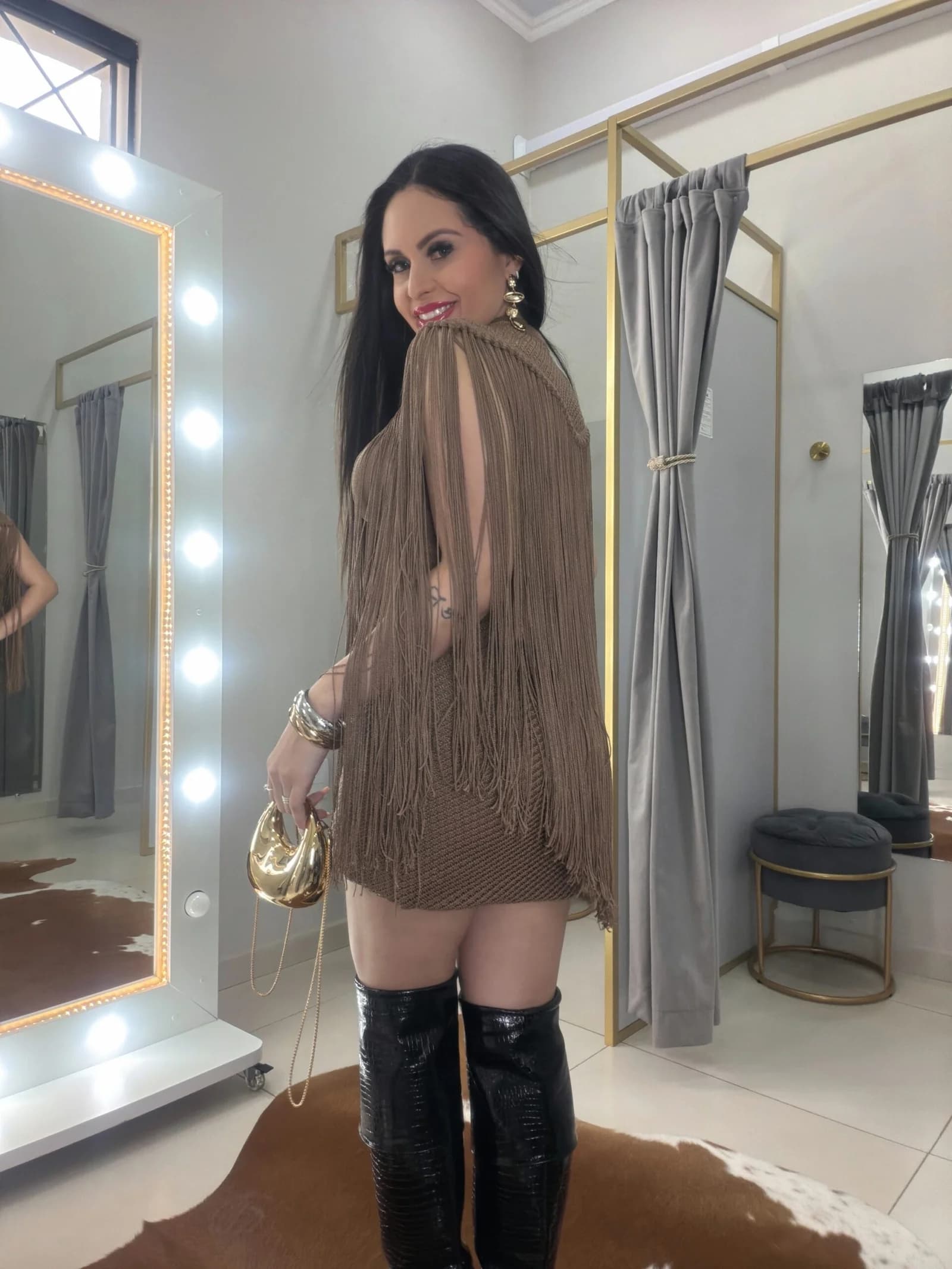 Conjunto 3 Peças com Franjas Luxo Tricô Rayon - Linha Premium