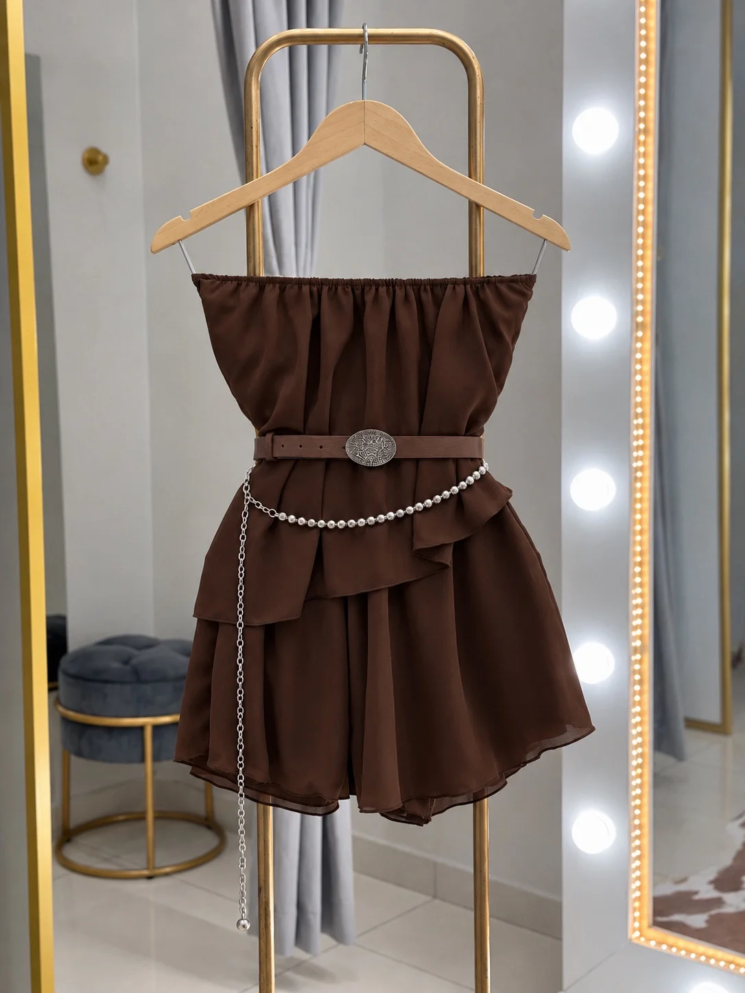 Conjunto Chiffon Assimétrico