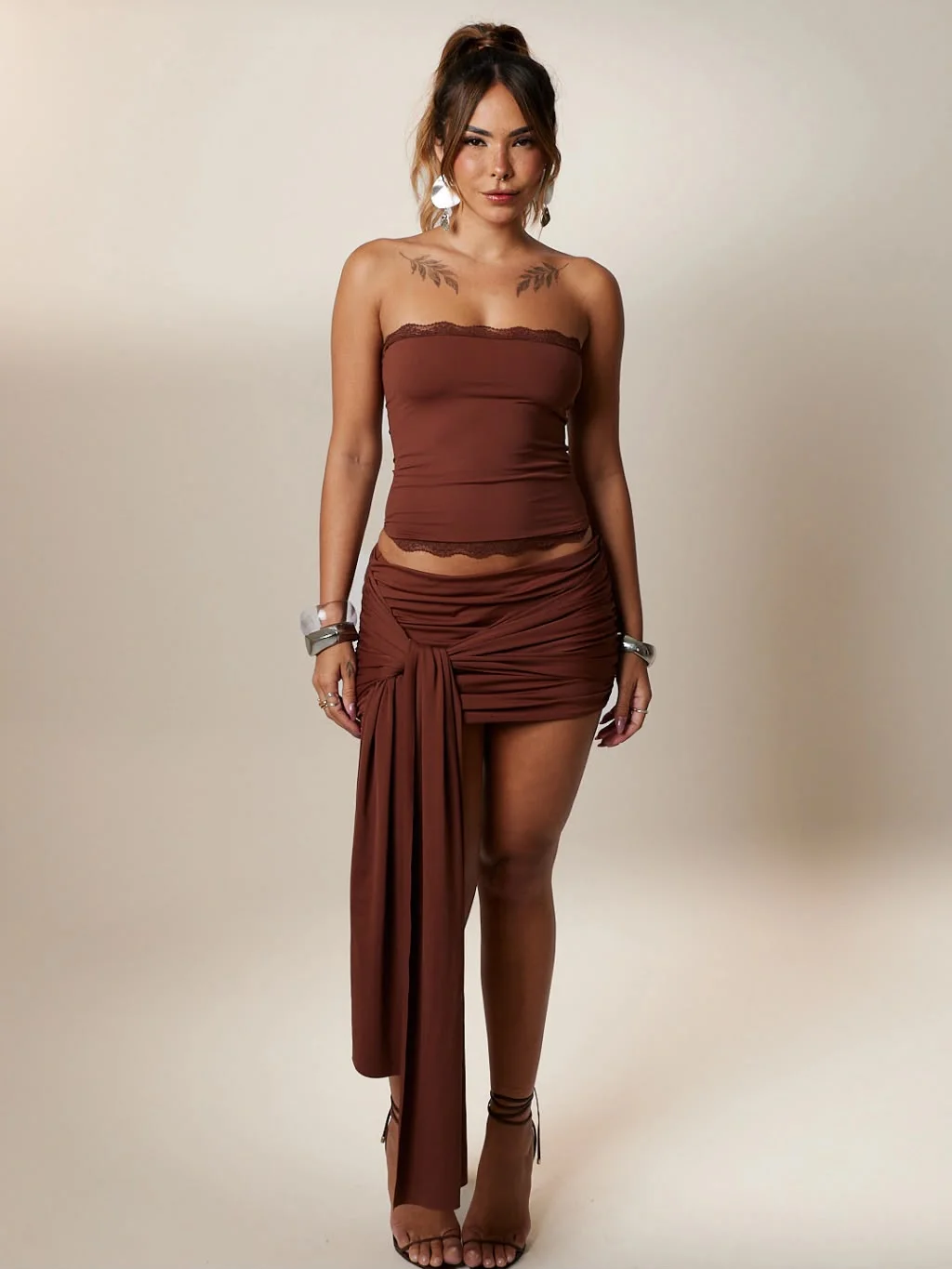 Cropped Tube Faixa Renda