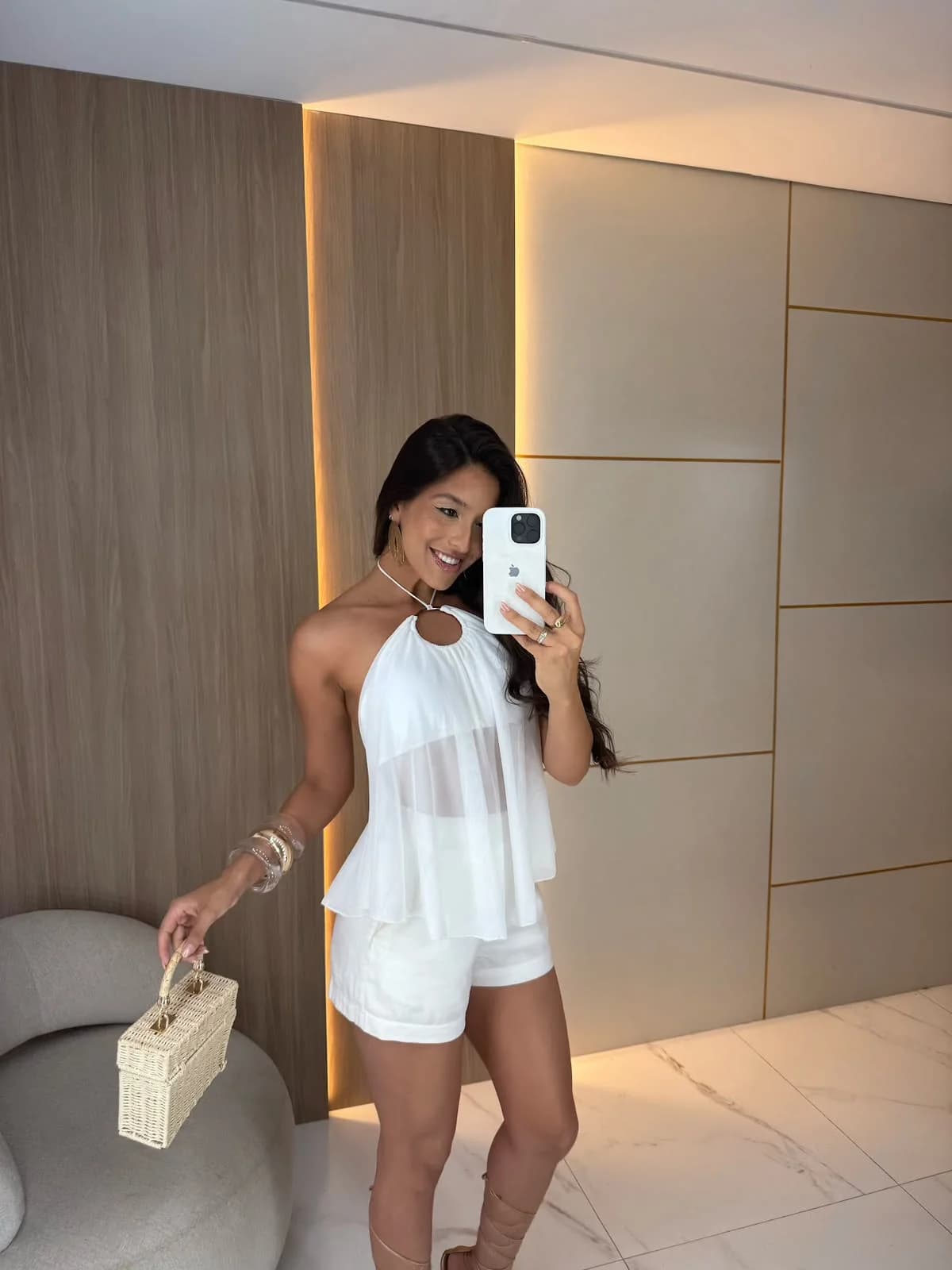Blusa Bata Tule Antonella Argola