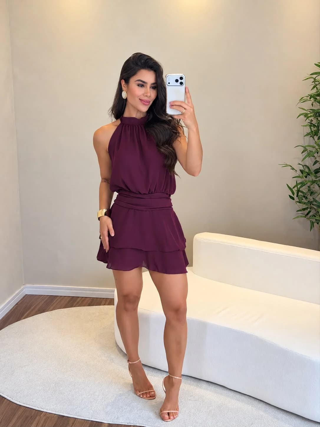 Vestido/macaquinho Chiffon Perla